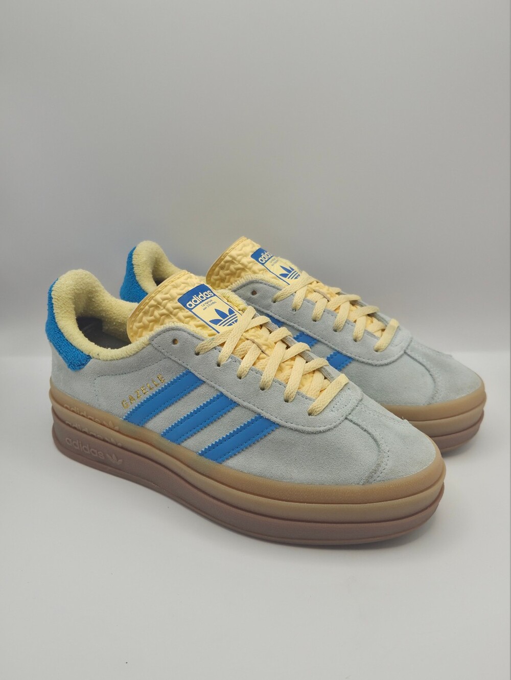 Adidas Gazelle Bold "Almost Blue/Bright Blue/Almost Yellow" Size 7